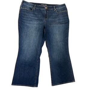 Lands' End Women's Mid Rise Bootcut Stretch Denim Jeans Plus Size‎ 22W